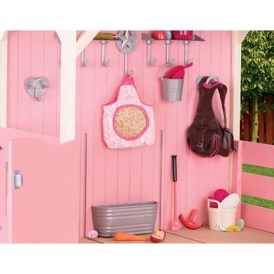 Our Generation Horse Barn Playset For 18" Dolls - Saddle Up Stables - Pink 3 Our Generation Horse Barn Playset For 18" Dolls - Saddle Up Stables - Pink - Image 3