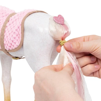 Our Generation 12" Hair Play Foal - Glitter & Hearts Andalusian Horse In White 4 Our Generation 12" Hair Play Foal - Glitter & Hearts Andalusian Horse In White - Image 4