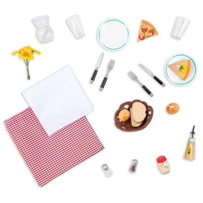 Our Generation Dining Table & Chairs Furniture Set With Play Food For 18" Dolls - Pizza With You 3 Our Generation Dining Table & Chairs Furniture Set With Play Food For 18" Dolls - Pizza With You - Image 3