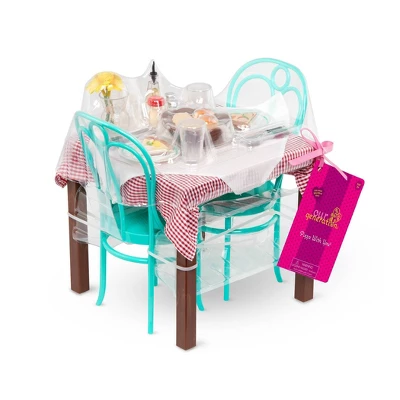 Our Generation Dining Table & Chairs Furniture Set With Play Food For 18" Dolls - Pizza With You 5 Our Generation Dining Table & Chairs Furniture Set With Play Food For 18" Dolls - Pizza With You - Image 5