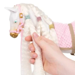 Our Generation 12" Hair Play Foal - Glitter & Hearts Andalusian Horse In White
