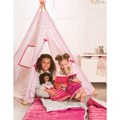 Our Generation Pink Suite Camping Play Tent For Dolls & Kids 1 Our Generation Pink Suite Camping Play Tent For Dolls & Kids