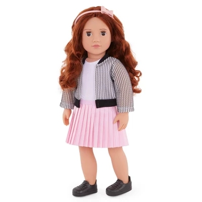 Our Generation Jacinta 18" Fashion Doll With Pink Skirt & Sweater 1 Our Generation Jacinta 18" Fashion Doll With Pink Skirt & Sweater