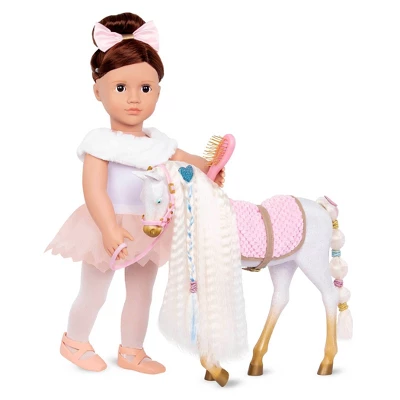 Our Generation 12" Hair Play Foal - Glitter & Hearts Andalusian Horse In White 2 Our Generation 12" Hair Play Foal - Glitter & Hearts Andalusian Horse In White - Image 2