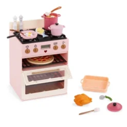 Our Generation Make & Bake Stove With Oven & Cooking Sounds Accessory Set For 18" Dolls -Our Generation GUEST cc36b6eb 5594 4b83 bb62 d2bceeb71ff2