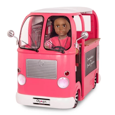 Our Generation Grill To Go Food Truck Playset With Electronics For 18" Dolls - Pink 4 Our Generation Grill To Go Food Truck Playset With Electronics For 18" Dolls - Pink - Image 4