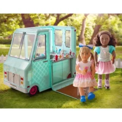 Our Generation 11 Our Generation Sweet Stop Ice Cream Truck With Electronics For 18" Dolls - Light Blue